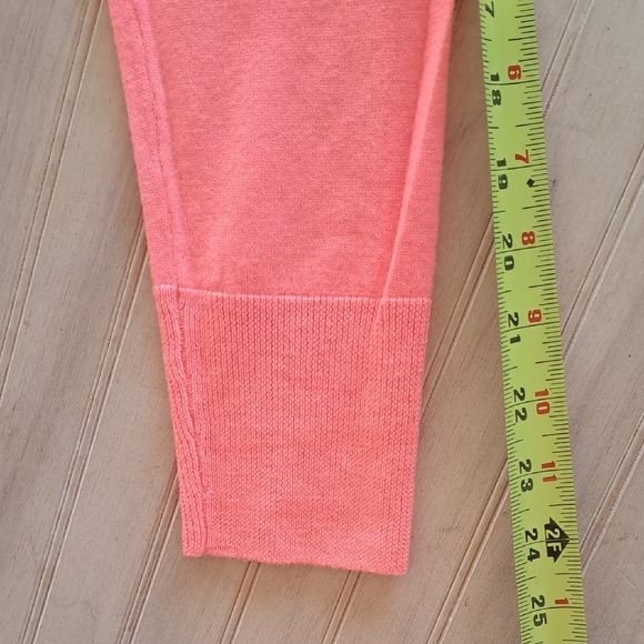 Banana Republic Extra Fine Merino Wool Neon Orange Lightweight Sweater Vibrant - Picture 9 of 9